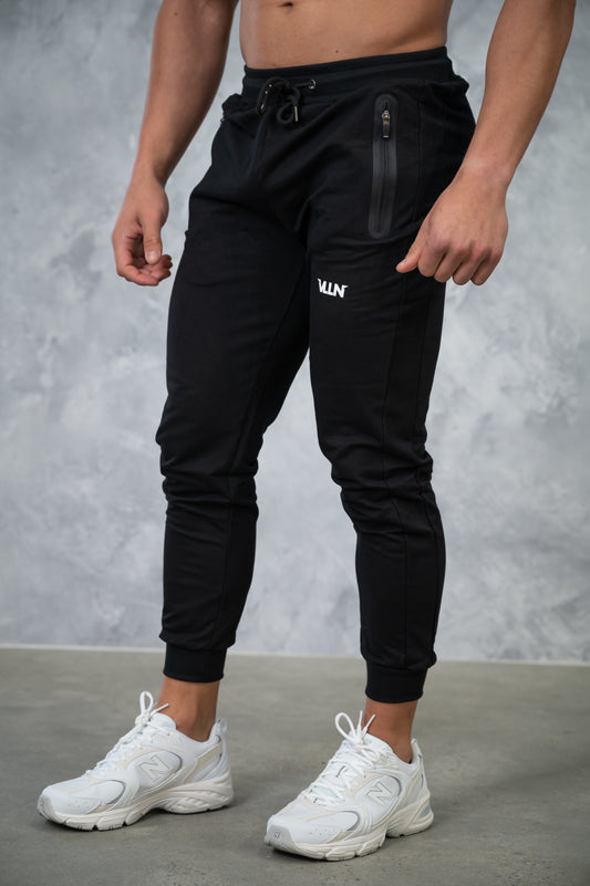 Black Tapered Joggers